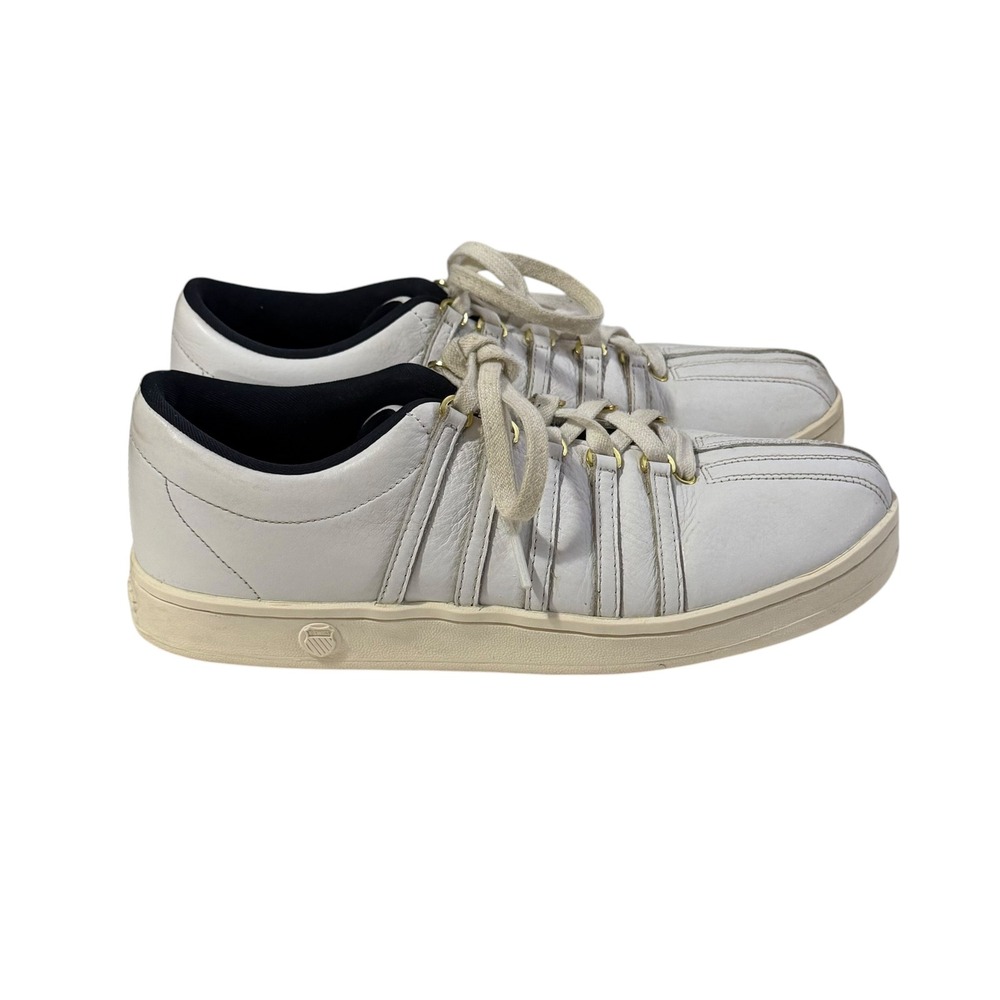 K-Swiss x Carrots Mens White Leather Low Top Sneakers 05774-134-M Size 10